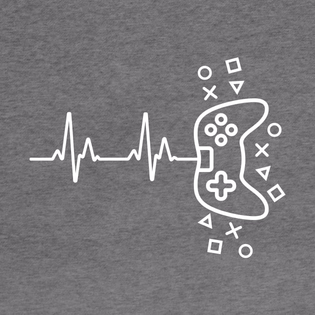 Gamer Heart Beat Video Game Lover by SusurrationStudio